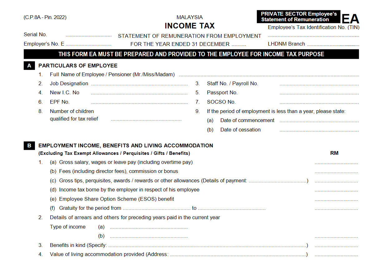 A Guide to Malaysia’s Annual Tax Forms (Form EA and Form E) BrioHR