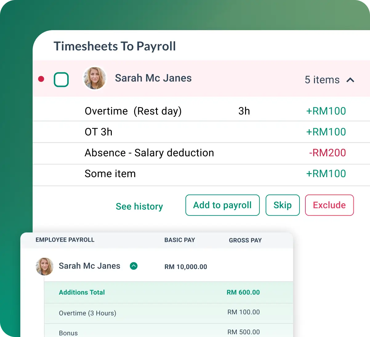 brioHR payroll module for multi-role education staff