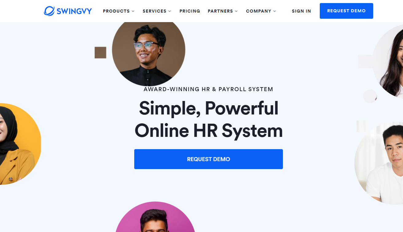 Swingvy homepage