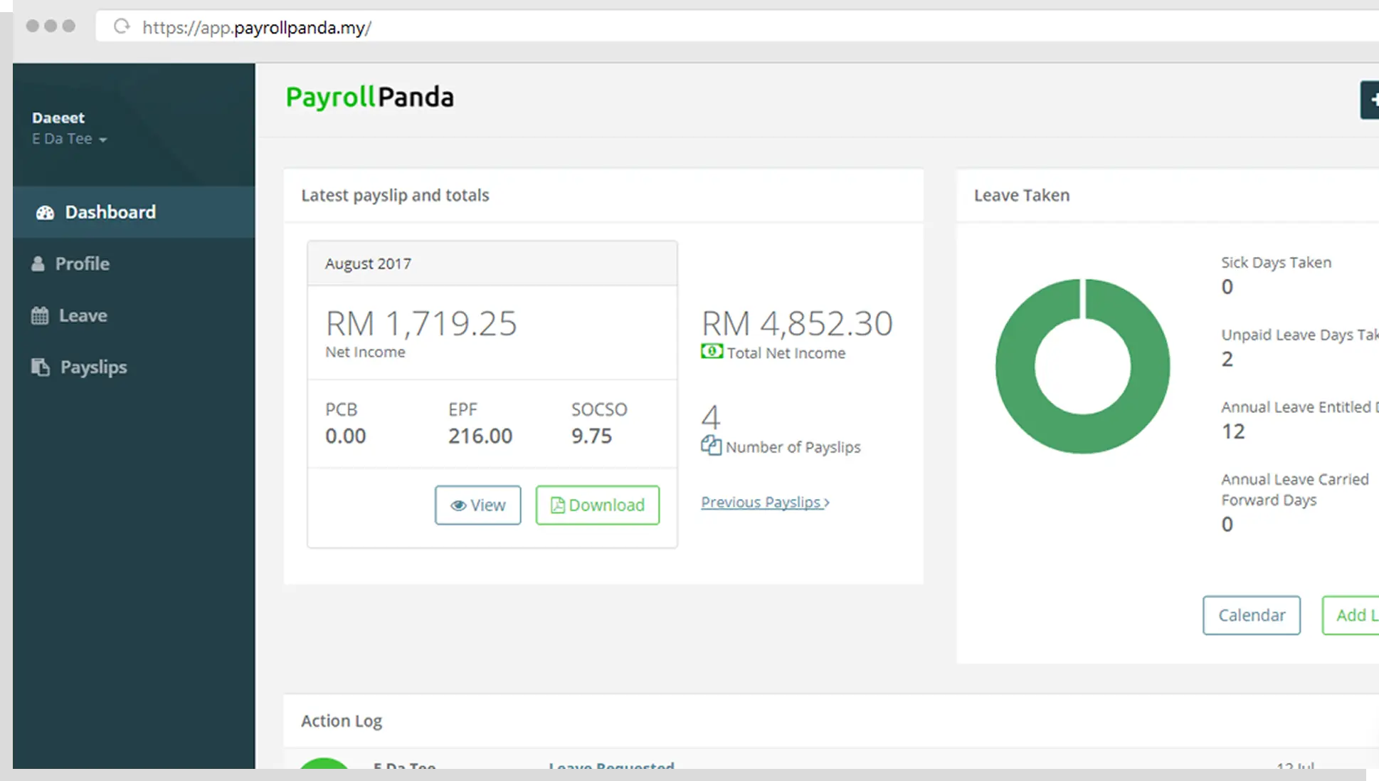PayrollPanda HR software for education institutions homepage